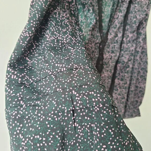 TOPSHOP Lace Inset Floral Ruffle Top - Black - Picture 8 of 9